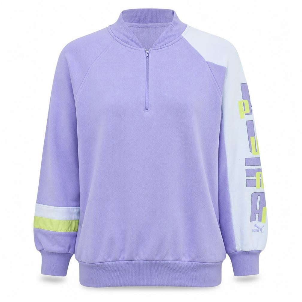 Puma Women's Lilac 1/2 Zip Pullover Sweatshirt Size S