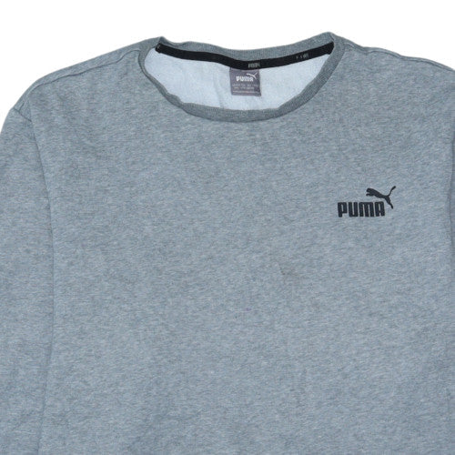 Puma Men's Grey 4XL Pullover Crew Neck Sweatshirt