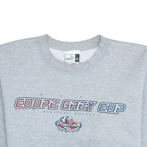 Puma Men's Grey Coupe Grey Cup Montreal 2001 XL Sweatshirt