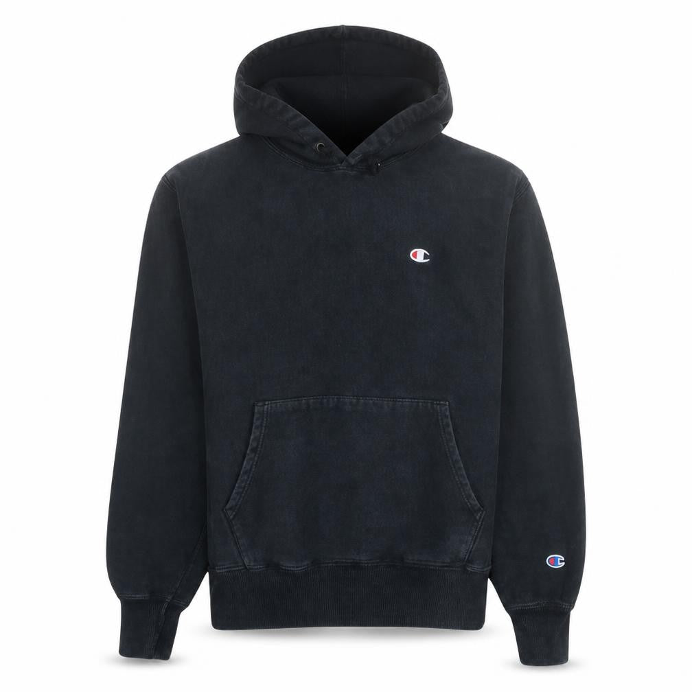 Champion Mens Black Medium Pullover Hoodie Classic Fit