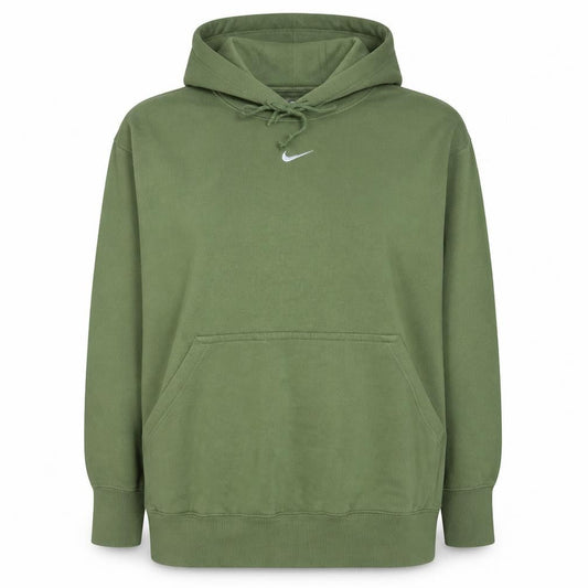 Nike Women Green Pullover Hoodie 2XL Hooded Sweatshirt Cotton Blend