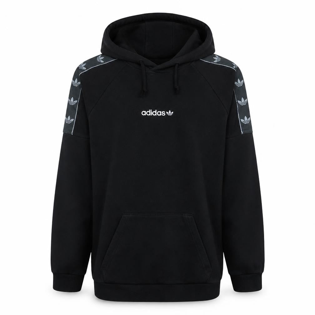 adidas Mens Black Pullover Hoodie Size M Sports Fleece Sweatshirt