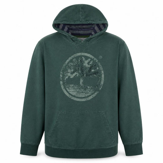 Timberland Men's Green XL Pullover Hoodie with Logo Print