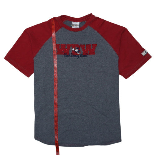 Walt Disney World Women’s Grey Red Raglan Mickey T-Shirt XL