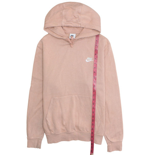 Nike Women’s Beige Pullover Hoodie M Relaxed Fit Fleece Lined Sweatshirt