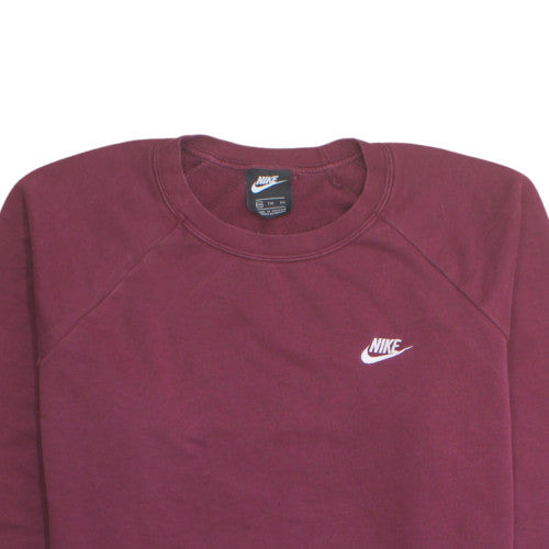 Nike Womens Burgundy Crew Neck Sweatshirt XXL Cotton Blend Casual