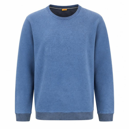 Hugo Boss Men’s Blue 2XL Pullover Sweatshirt Logo Fleece