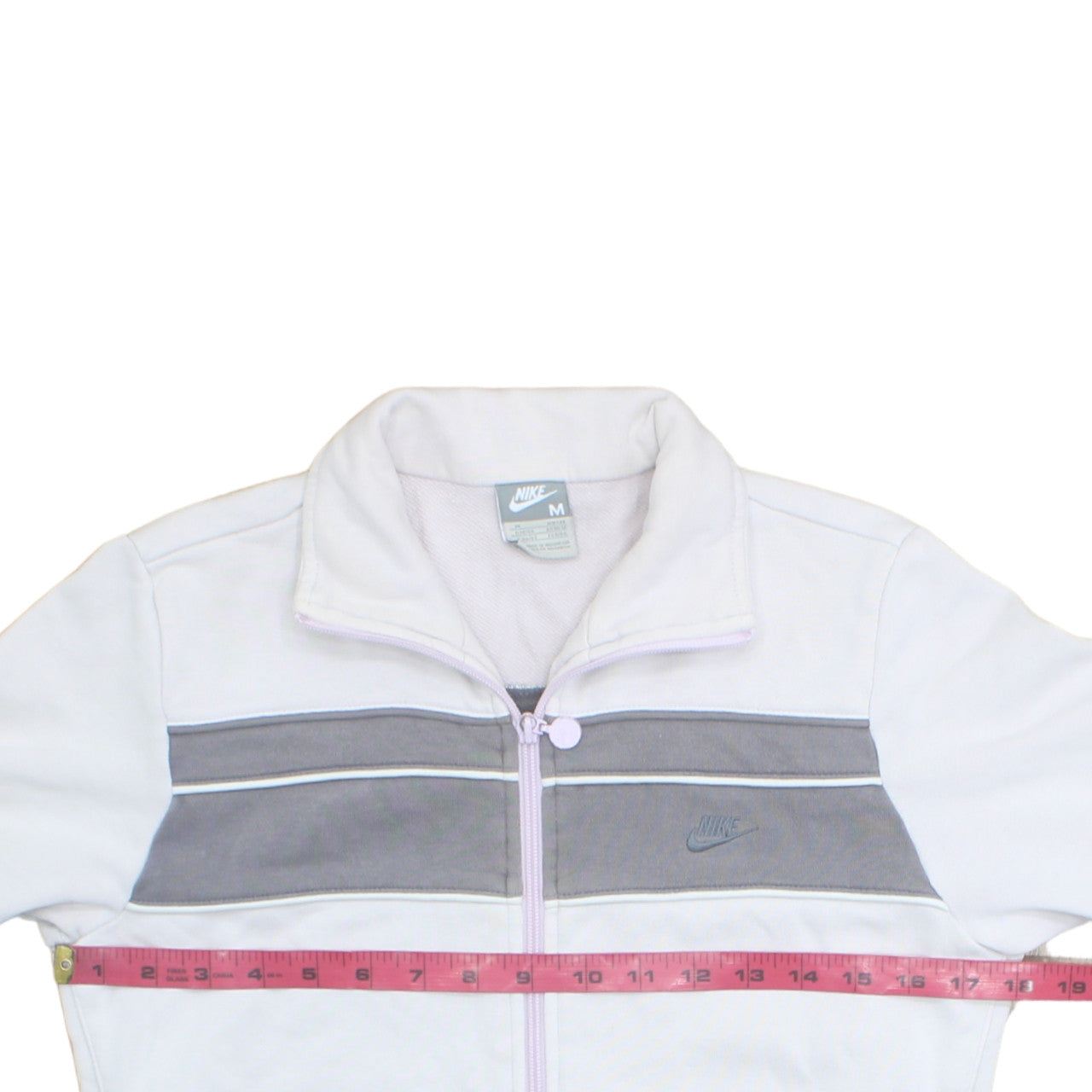 Nike Women’s White Track Jacket Size 12 Full Zip Lightweight Sports Top