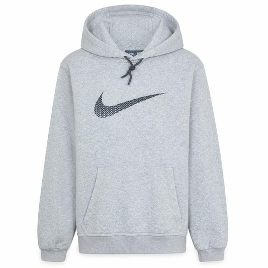 Nike Men's Grey Pullover Hoodie Medium Graphic Sportswear