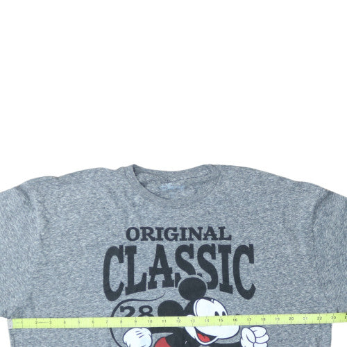 Disney Women’s Grey Mickey Mouse Classic Graphic T-Shirt XL