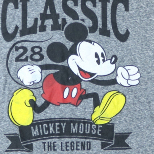 Disney Women’s Grey Mickey Mouse Classic Graphic T-Shirt XL