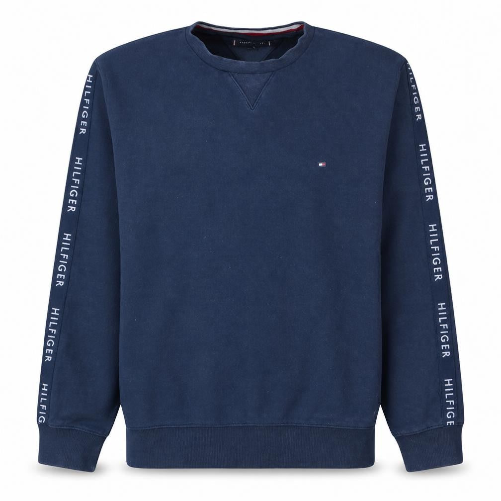 Tommy Hilfiger Men's Blue XL Pullover Sweatshirt Logo Crew Neck