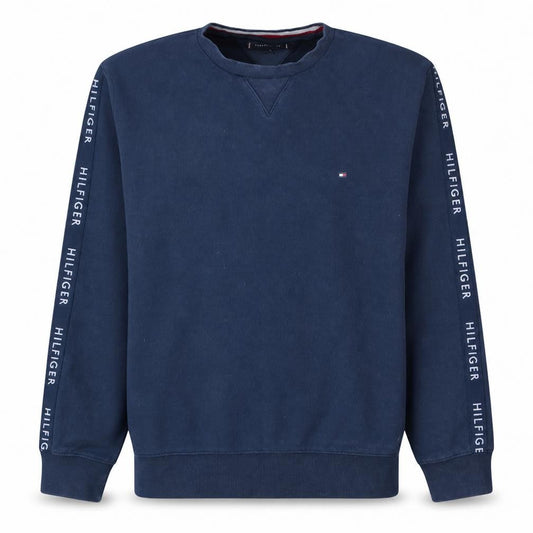 Tommy Hilfiger Men's Blue XL Pullover Sweatshirt Logo Crew Neck