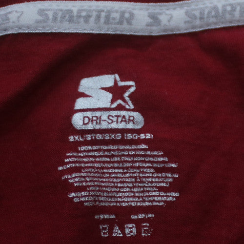 Starter Dri-Star Men’s Red V-Neck Short Sleeve 2XL T-Shirt