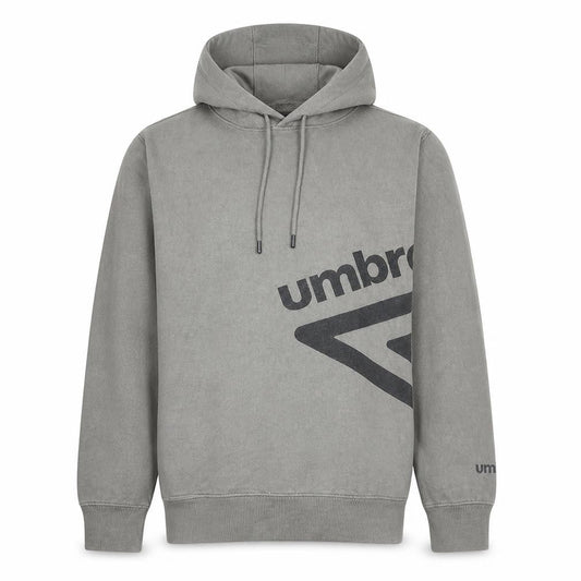 Umbro Men's Grey Pullover Hoodie M Graphic Sports Fleece