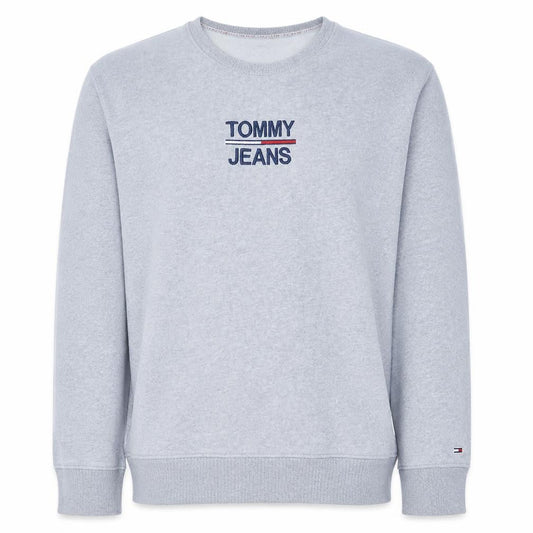 Tommy Jeans Men's Grey XL Crew Neck Pullover Sweatshirt