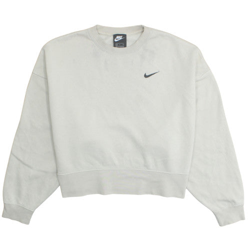 Nike Women's Beige Pullover Sweatshirt Small Crew Neck Fleece