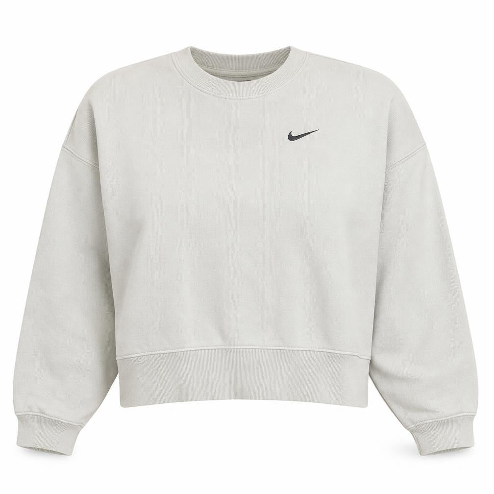 Nike Women's Beige Pullover Sweatshirt Small Crew Neck Fleece