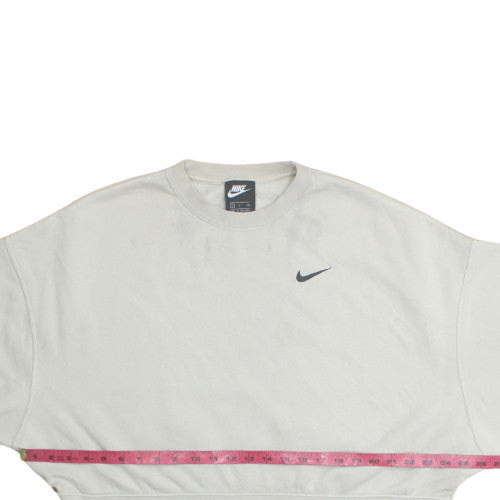 Nike Women's Beige Pullover Sweatshirt Small Crew Neck Fleece