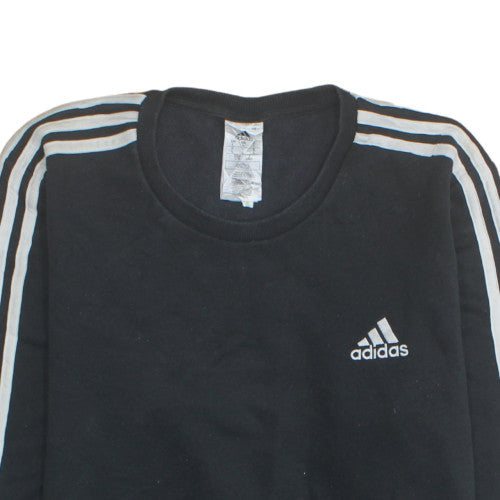 Adidas Men's Black Long Sleeve Crew Neck Pullover Sweatshirt L
