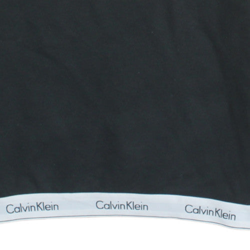 Calvin Klein Men's Black Crew Neck Logo Sweatshirt M Pullover