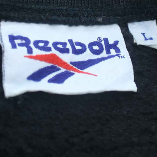 Reebok Men's Black Logo Pullover Sweatshirt L Vintage Sportswear