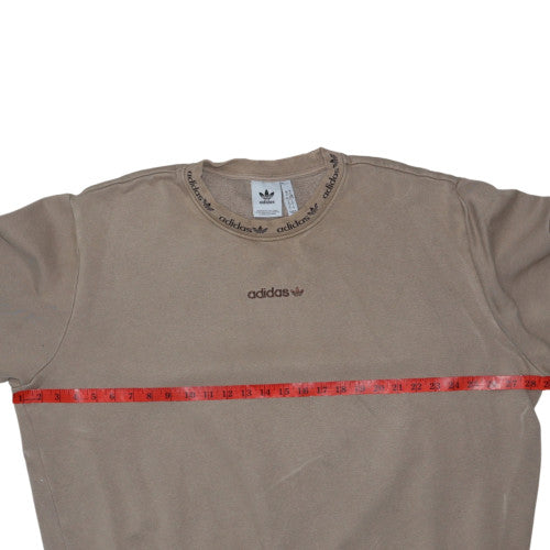Adidas Mens Beige XL Pullover Crew Neck Sweatshirt