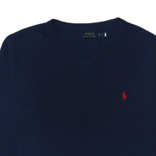 Ralph Lauren Men's Blue Crew Neck Cotton Pullover Jumper M