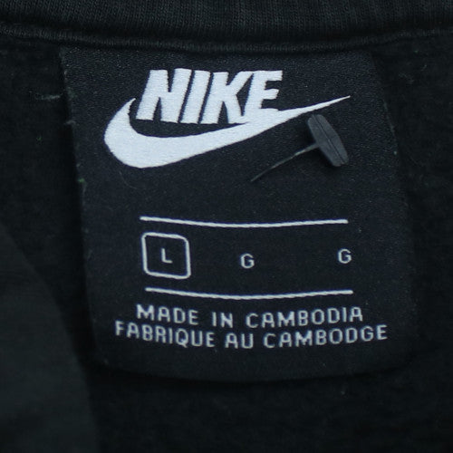 Nike Men's Black Pullover Hoodie L Logo Fleece Sportswear