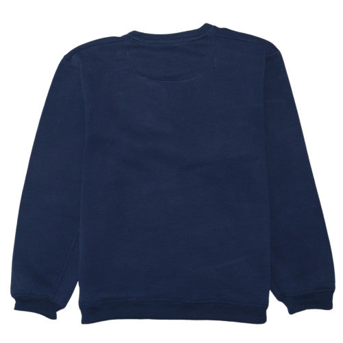 Adidas Mens Blue Pullover Sweatshirt M Crew Neck Regular Fit