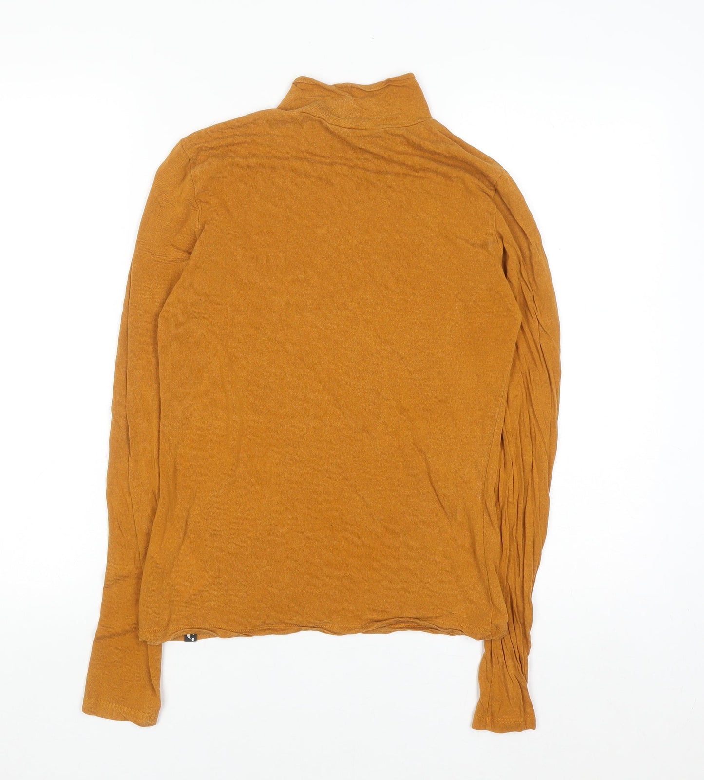Scotch & Soda Women's Brown Roll Neck Long Sleeve Modal Top Size M