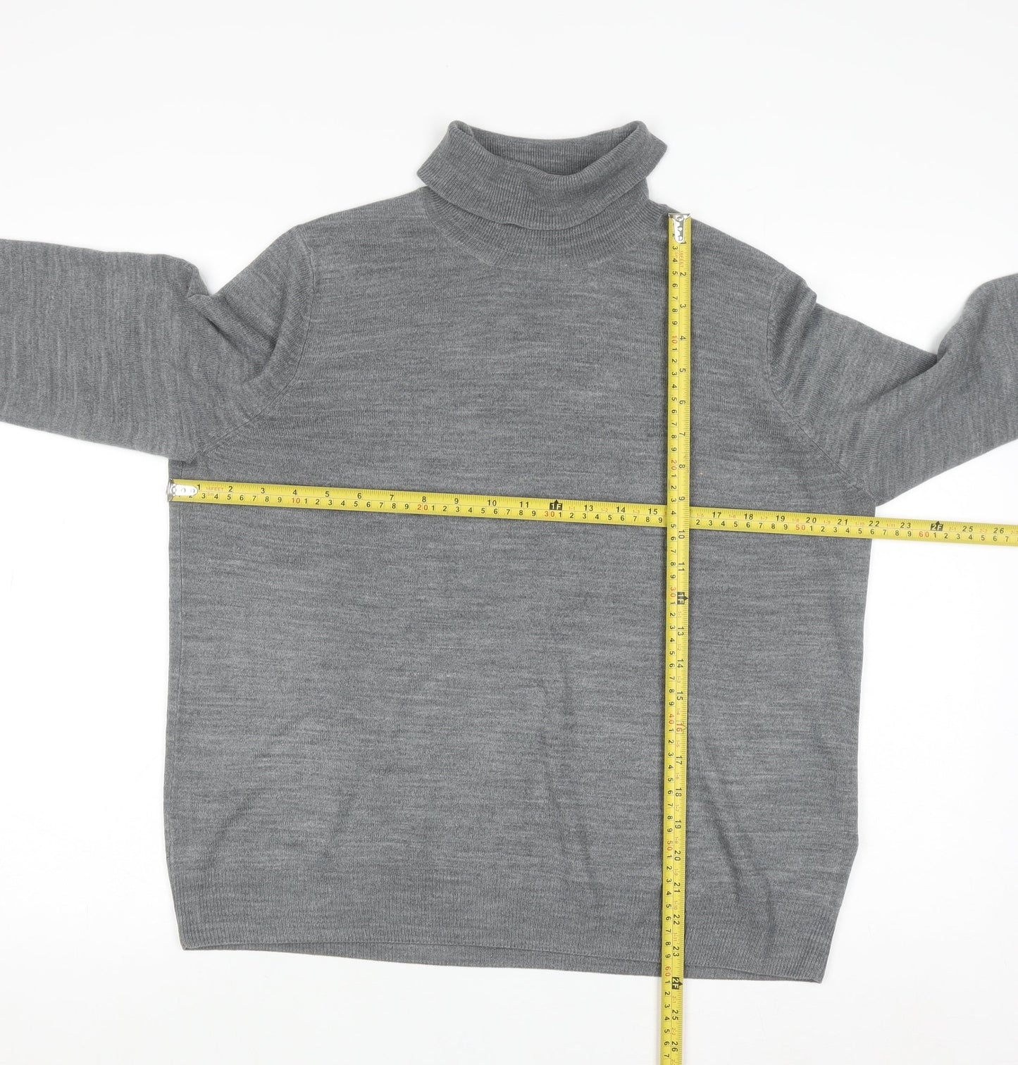 Marks and Spencer Women’s Grey Roll Neck Long Sleeve Jumper Size 18