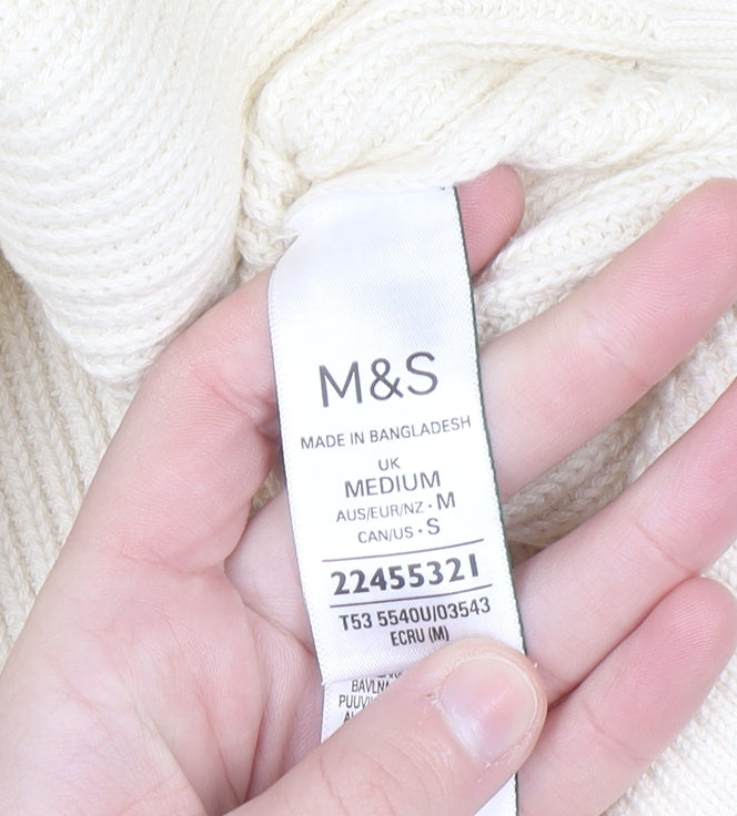 Marks and Spencer Women’s Ivory Full Zip Knit Jumper M
