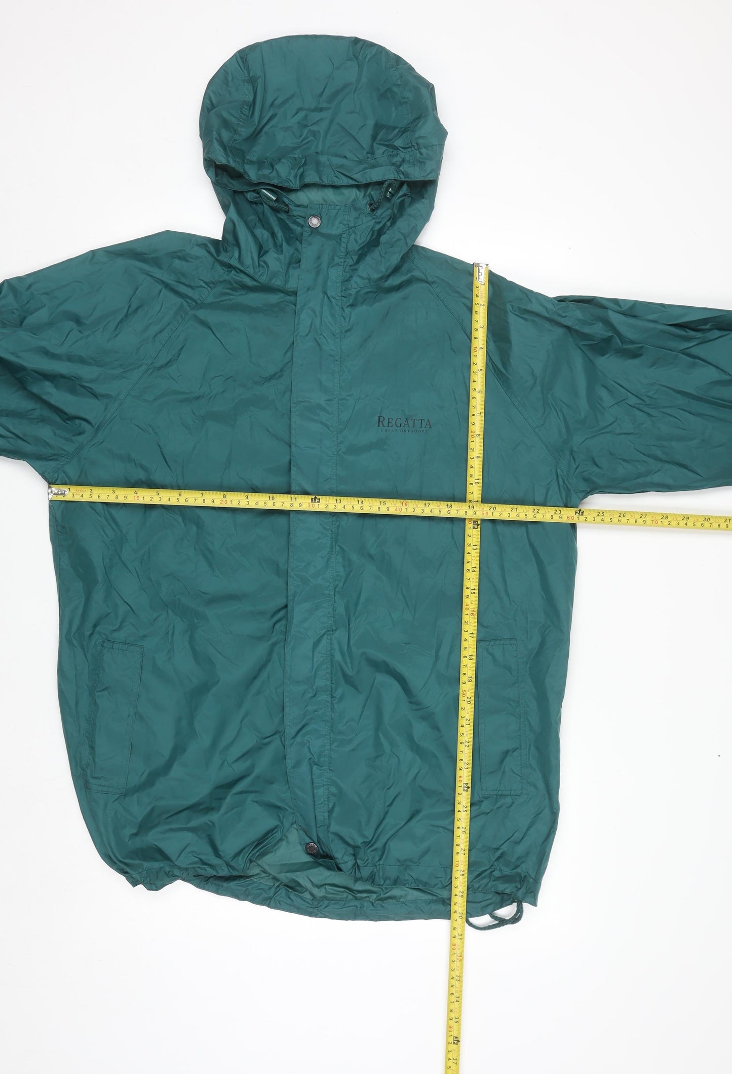 Regatta Men's Green Waterproof Hooded Rain Jacket L 42in Outdoor