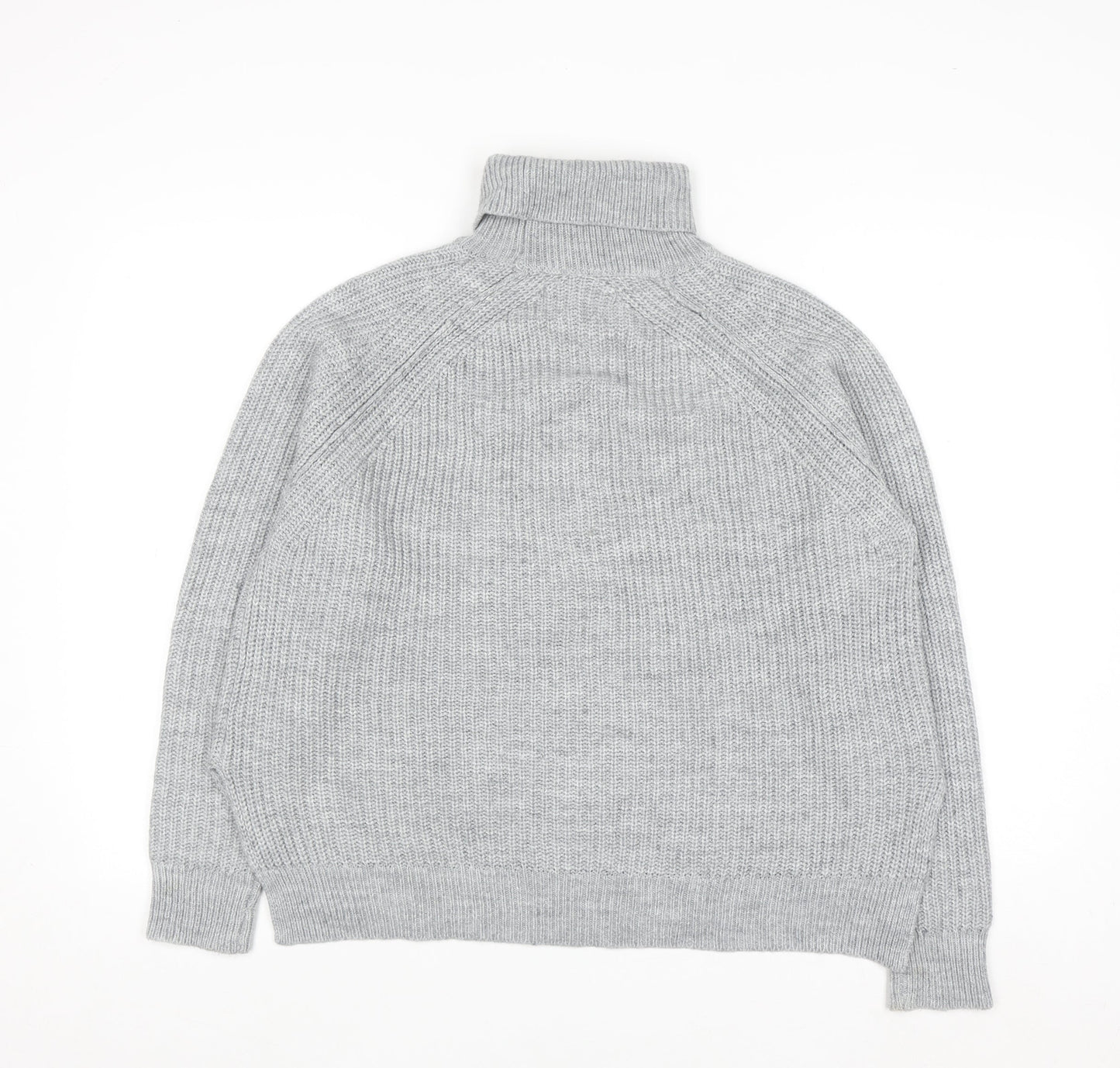 Replay Womens Grey Roll Neck Chunky Knit Jumper Size M