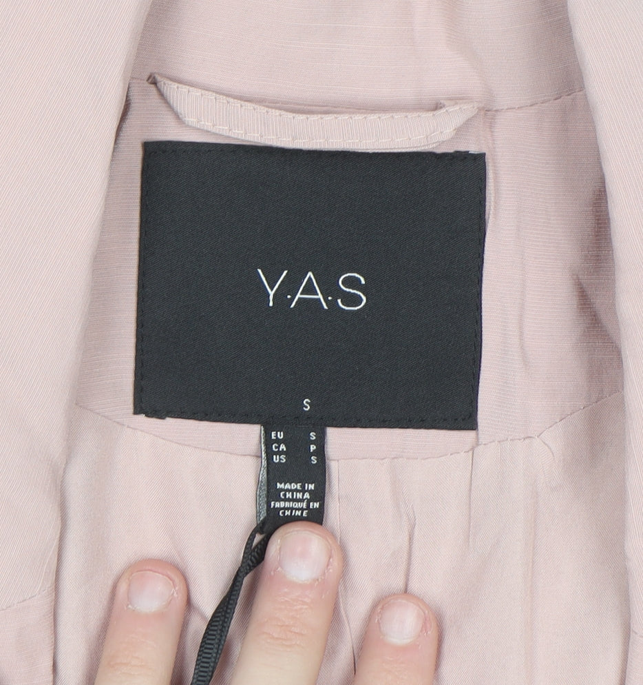 Y.A.S Womens Pink Short Blazer Jacket Size S Viscose Blend