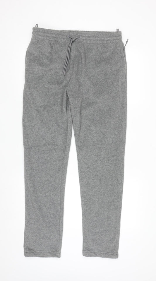 Marks and Spencer Men's Grey Fleece Sweatpants M Regular Fit