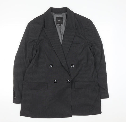 Next Women’s Grey Pinstripe Blazer Size 12 Classic Workwear