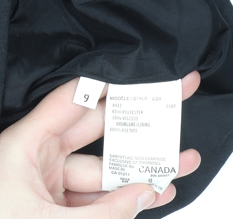 Le Château Women's Black Bow Collar Blazer Size 8 Classic Formal Jacket