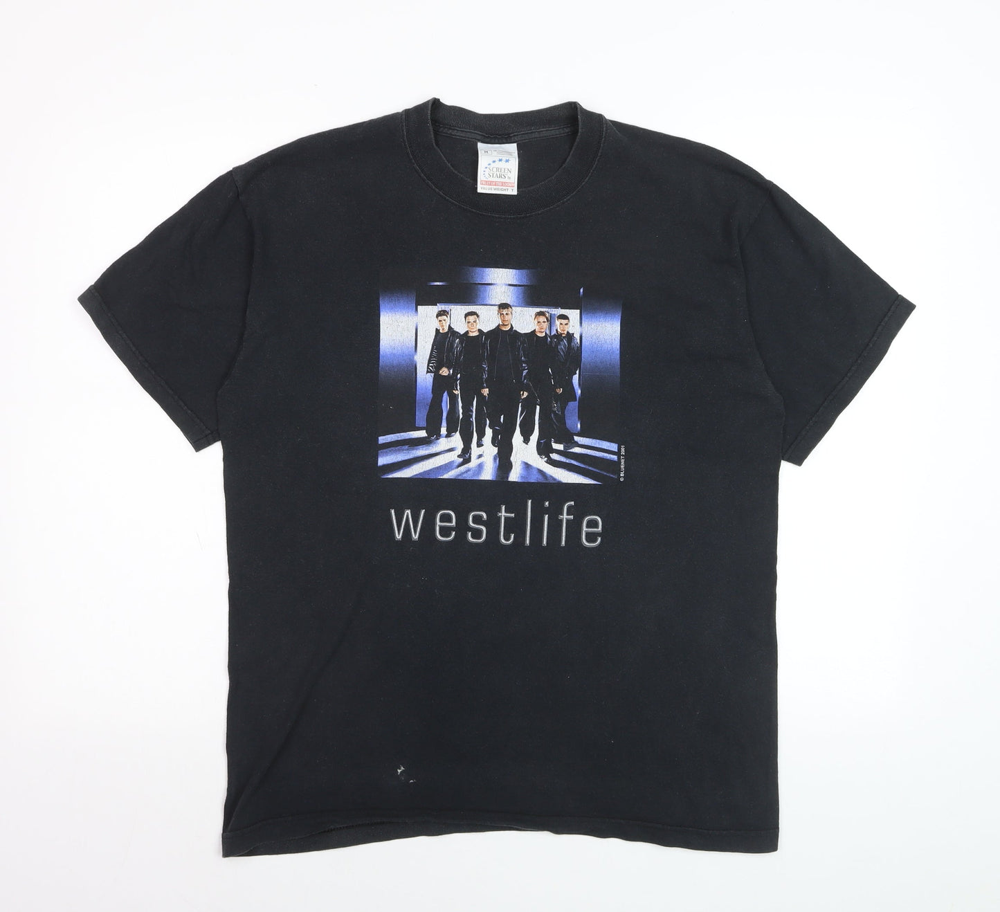 Fruit of the Loom Women Black Westlife 2001 Tour Graphic T-Shirt M