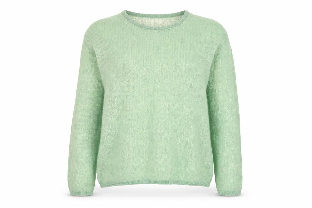 Primark Rita Ora Women's Green XS Mohair Blend Crew Neck Jumper