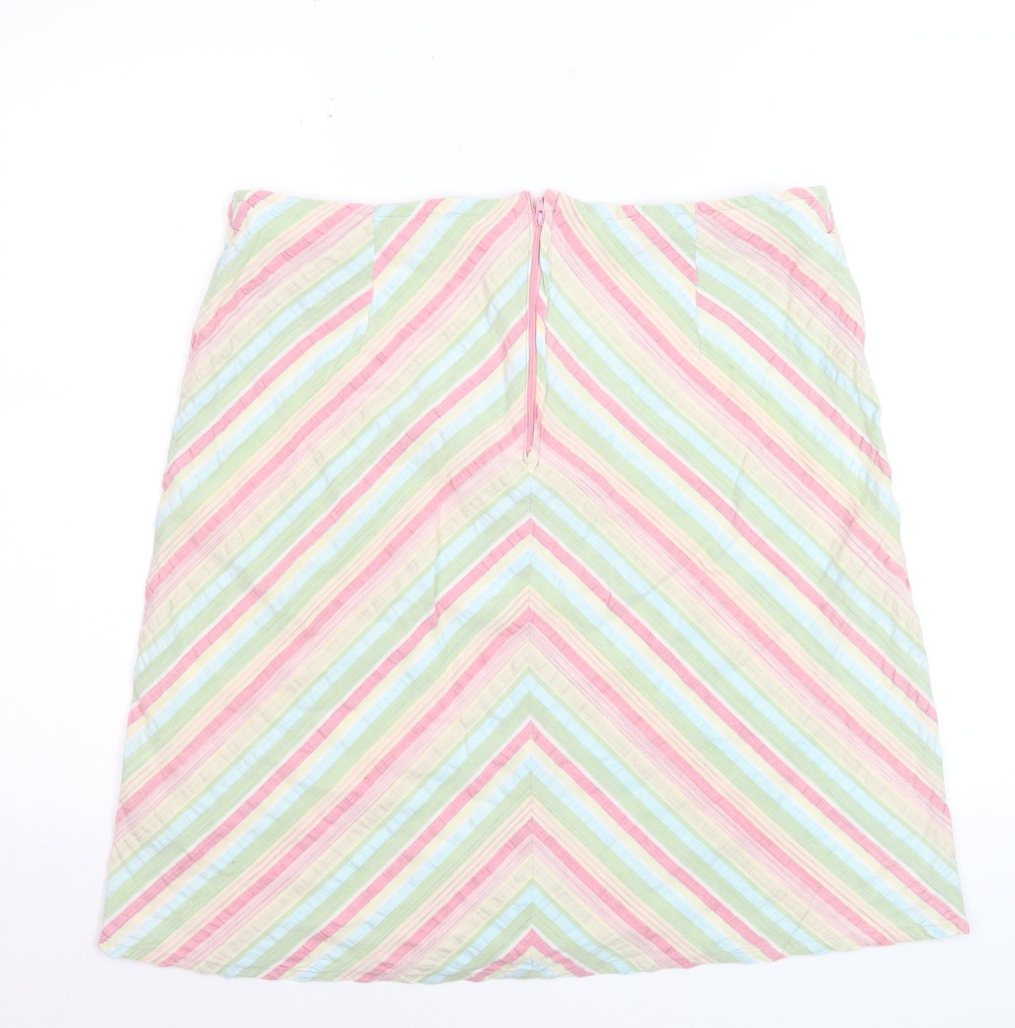 Chilli Pepper Women’s Multicoloured A-Line Cotton Skirt UK 14