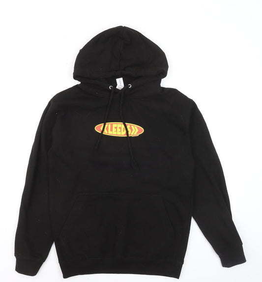 Preloved AWDis Mens Black Leeds Festival 2023 Pullover Hoodie Size S - Front