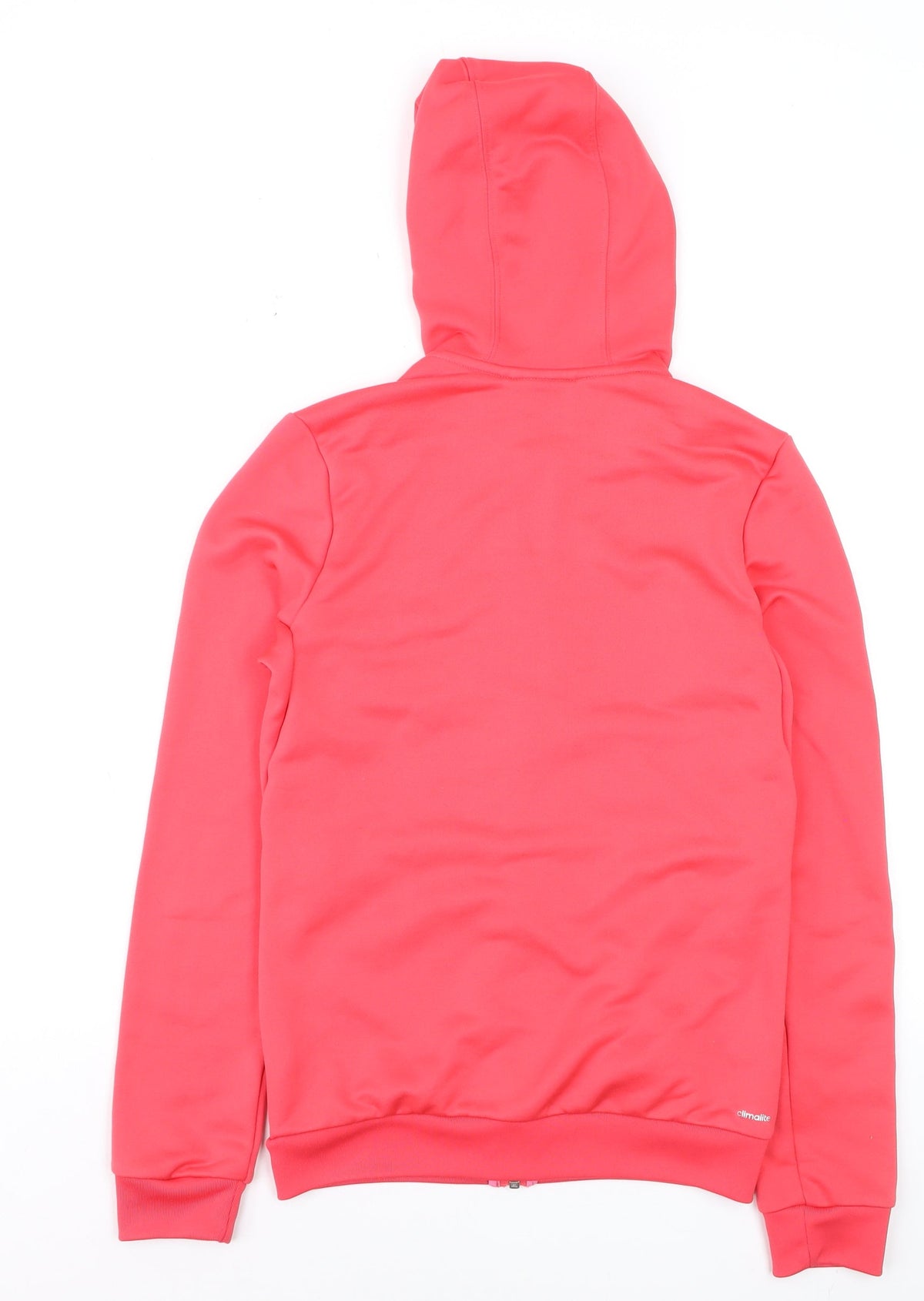 Adidas Girls Pink Hooded Track Jacket 13-14 Years Lightweight Climalite