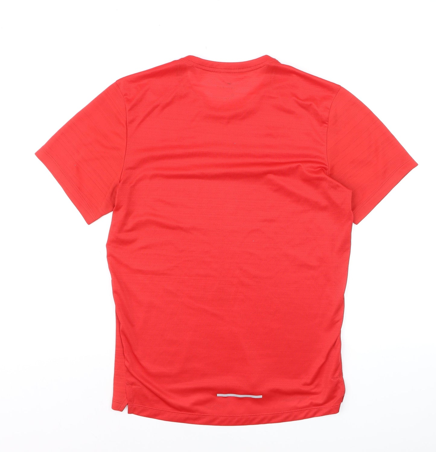 Nike Boys Red Dri-FIT Running T-Shirt Size S Reflective Sports Top