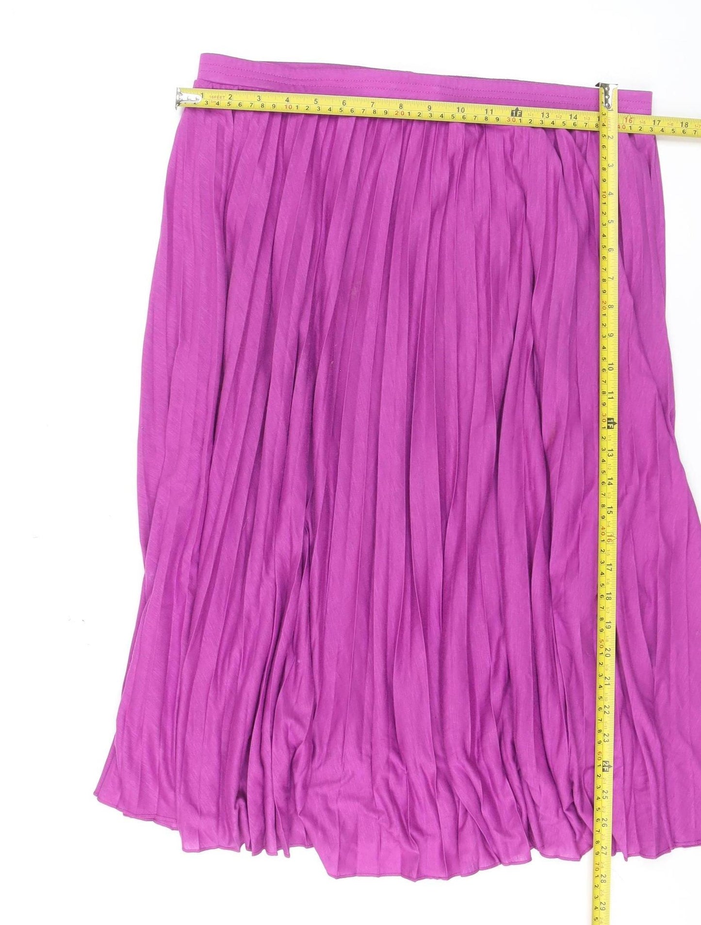 MaxMara Weekend Women's Purple Pleated Midi Skirt XL