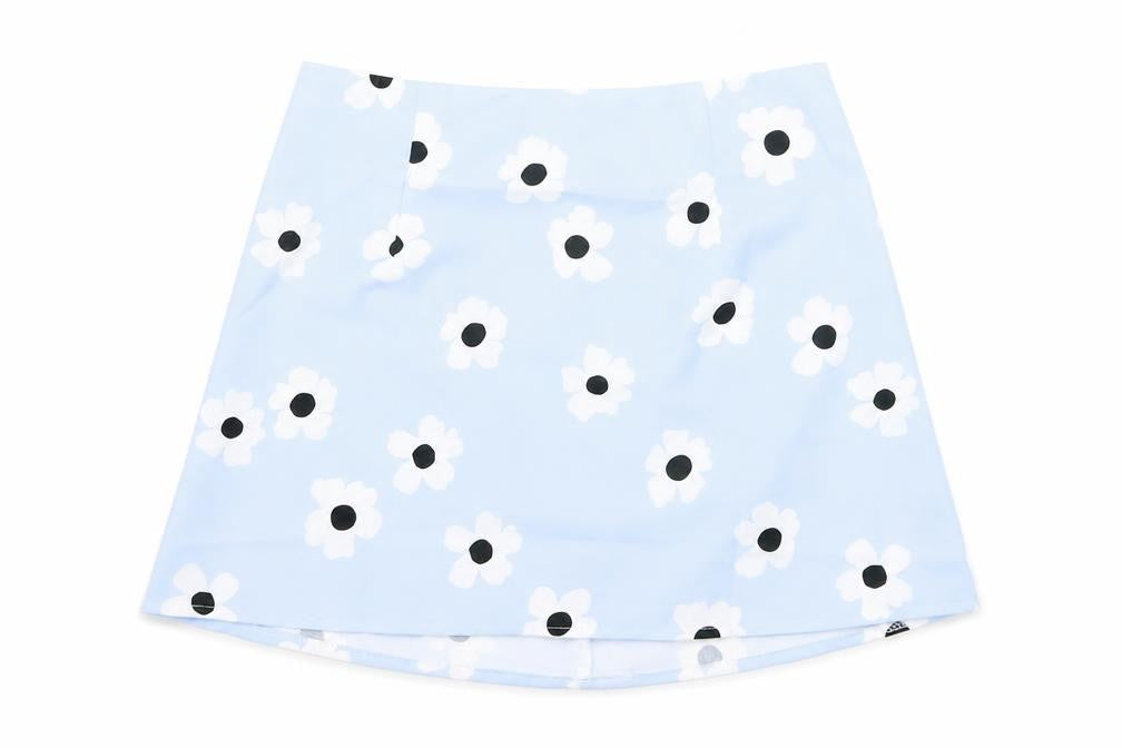Princess Polly Women's Blue Floral A-Line Mini Skirt Size 6