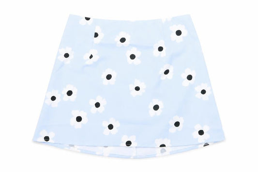 Princess Polly Women's Blue Floral A-Line Mini Skirt Size 6