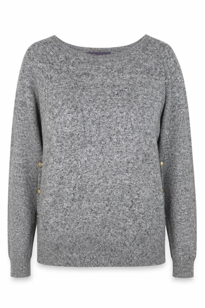 Marks & Spencer Womens Grey Knit Boat Neck Pullover Jumper M