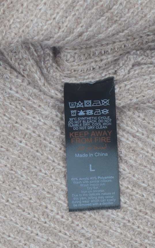Wallis Women’s Beige Mock Neck Knit Jumper Size L